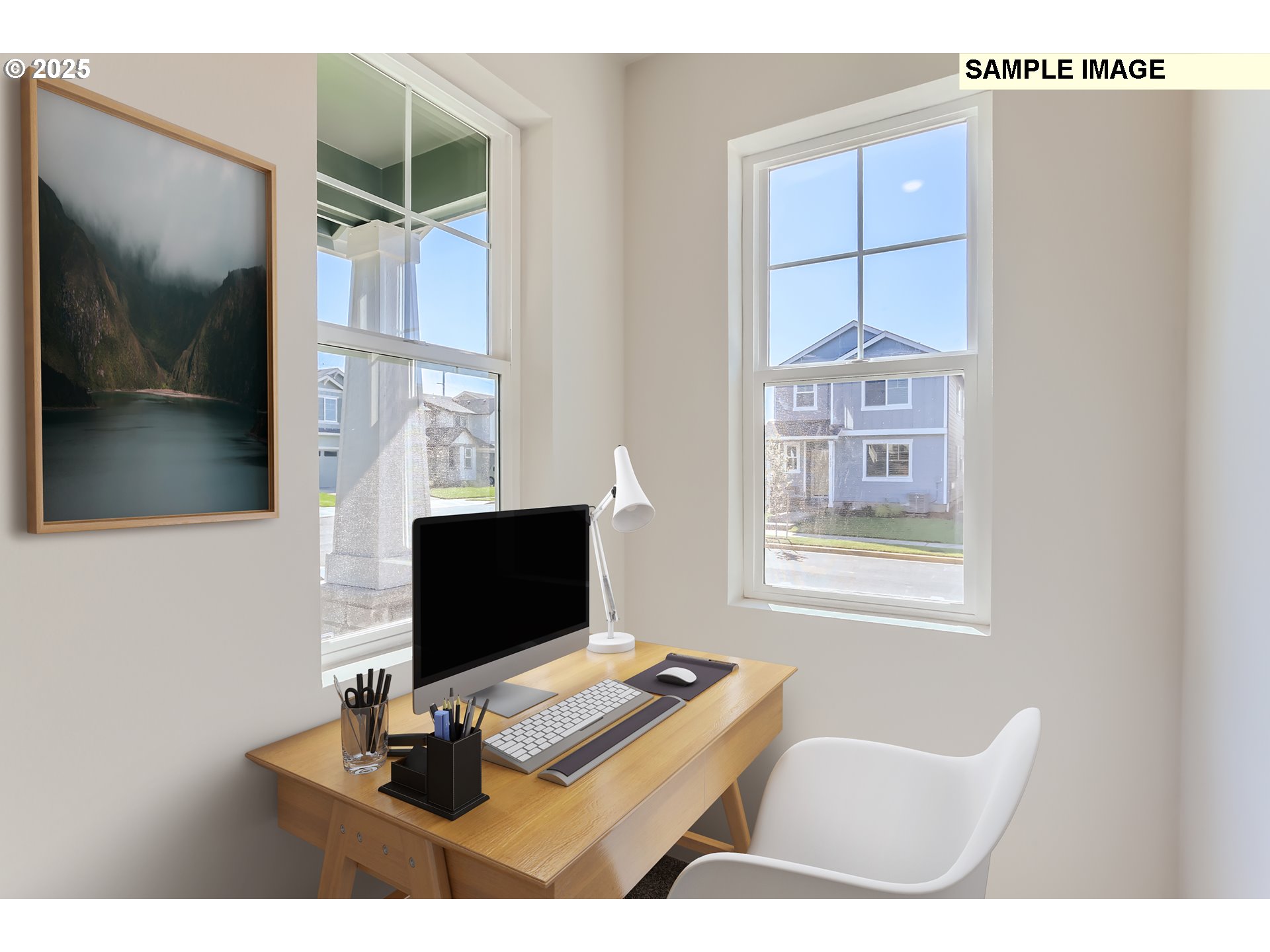 2083 Southeast Pheasant Avenue Gresham, OR 97080 - Photo 27 of 30 a living room with a computer on a desk and chair