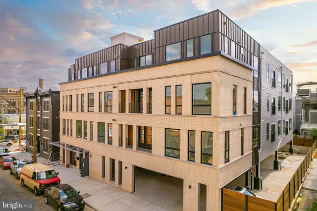 a view of a building with a window