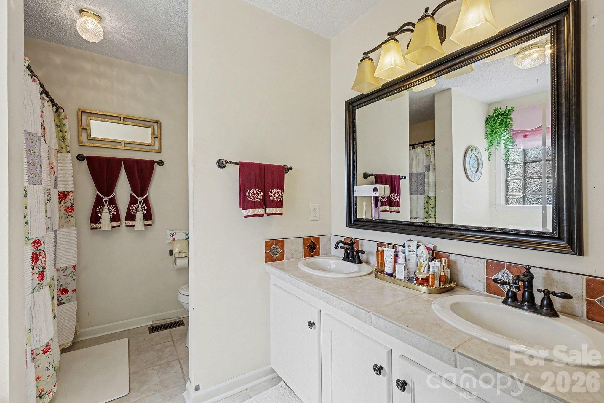 205 John Cline Road Cherryville, NC 28021 - Photo 28 of 41 a bathroom with a sink and a mirror