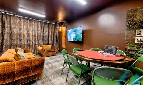 a outdoor space with furniture