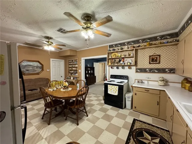 a kitchen with a sink appliances and cabinets