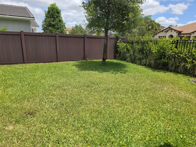 a view of a backyard