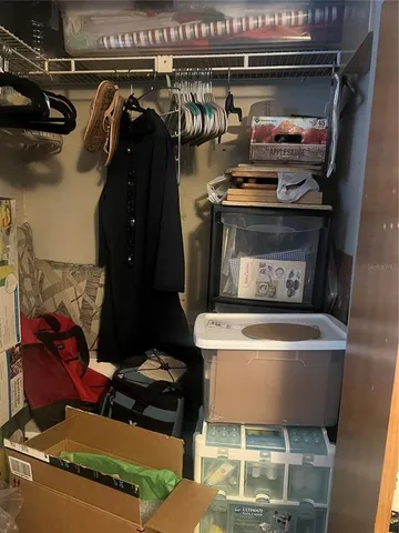 a room with storage and utility