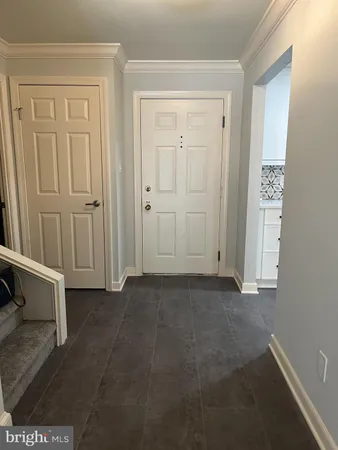 an empty room with closet