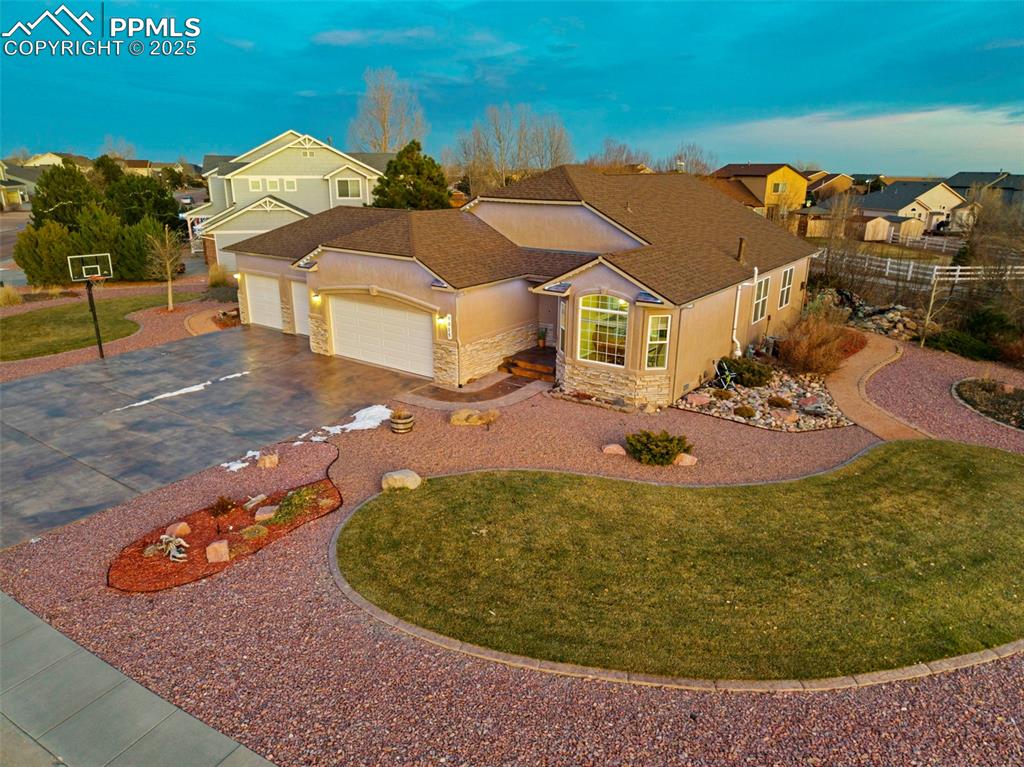 9015 Oakmont Road Peyton, CO 80831 - Photo 40 of 44 a view of a house with a swimming pool