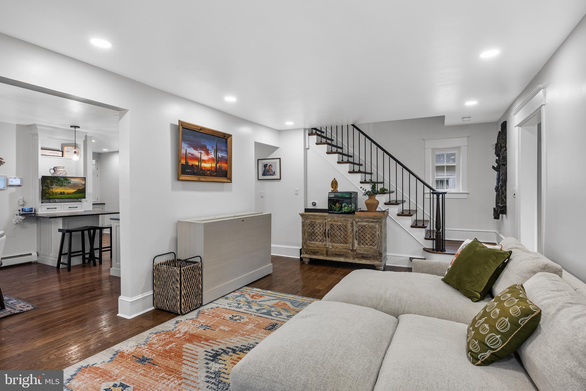 155 Rhoads Avenue Haddonfield, NJ 08033 - Photo 10 of 47 a living room with furniture and wooden floor