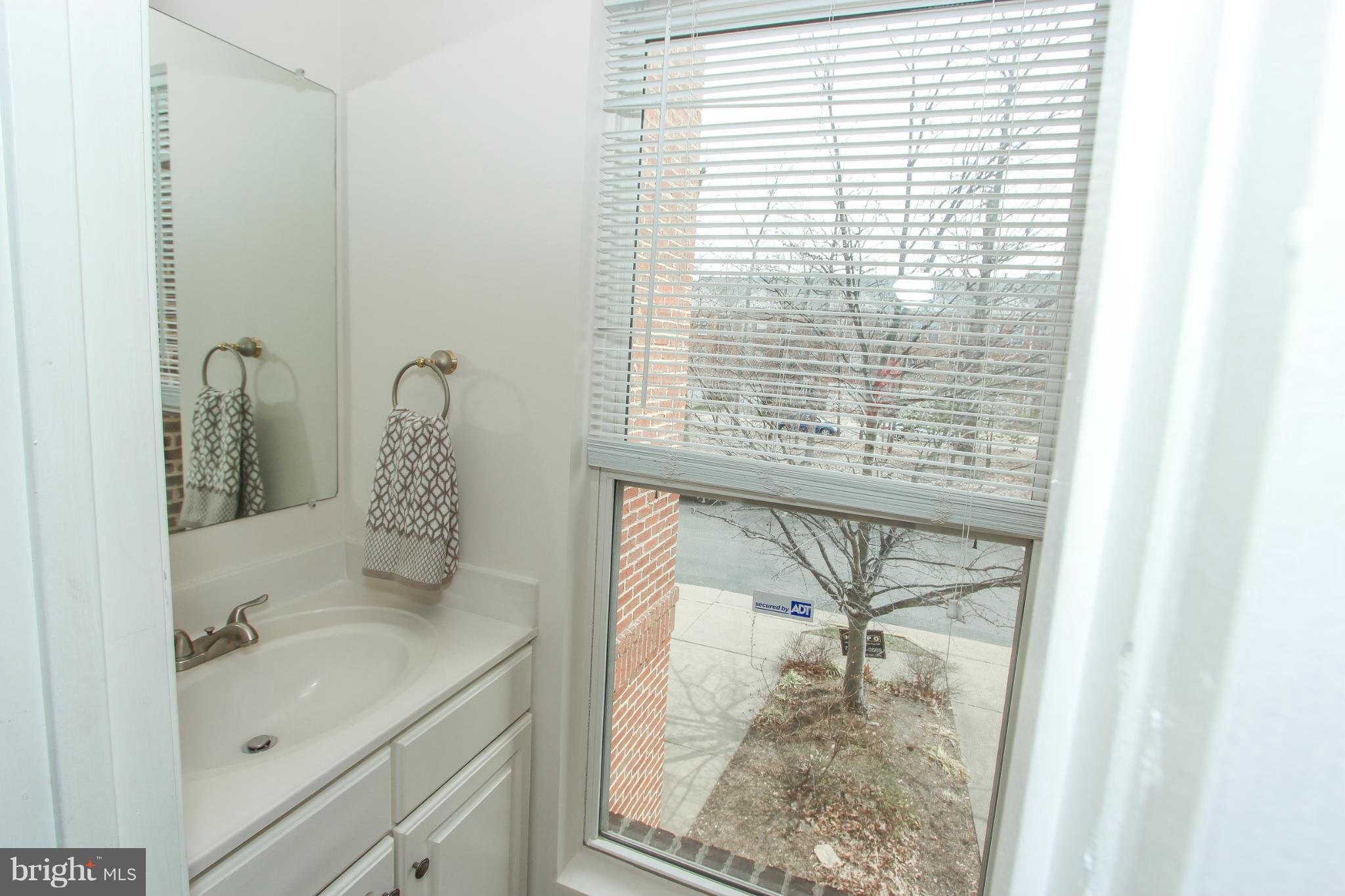 1706 Random Stone Court Reston, VA 20190 - Photo 8 of 30 a bathroom with a granite countertop sink a mirror and a shower