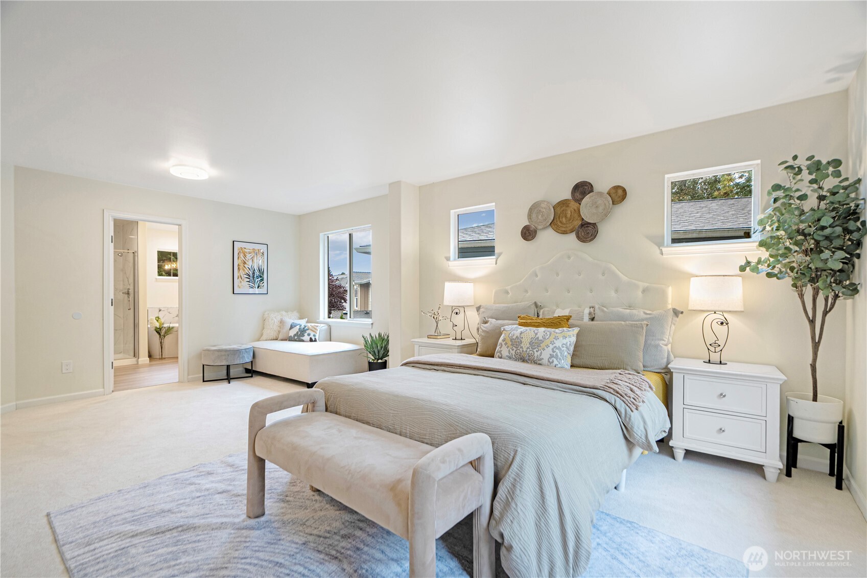 465 Field Place Northeast Renton, WA 98059 - Photo 19 of 25 a bedroom with a bed and a couch