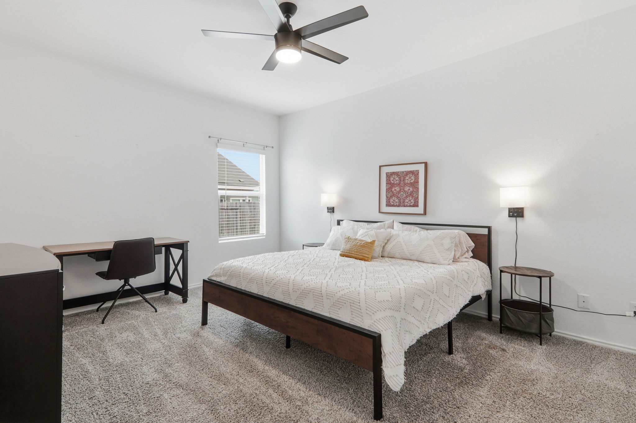 1200 Rio Frio Lane Georgetown, TX 78626 - Photo 15 of 25 Carpeted bedroom with a ceiling fan and an office area