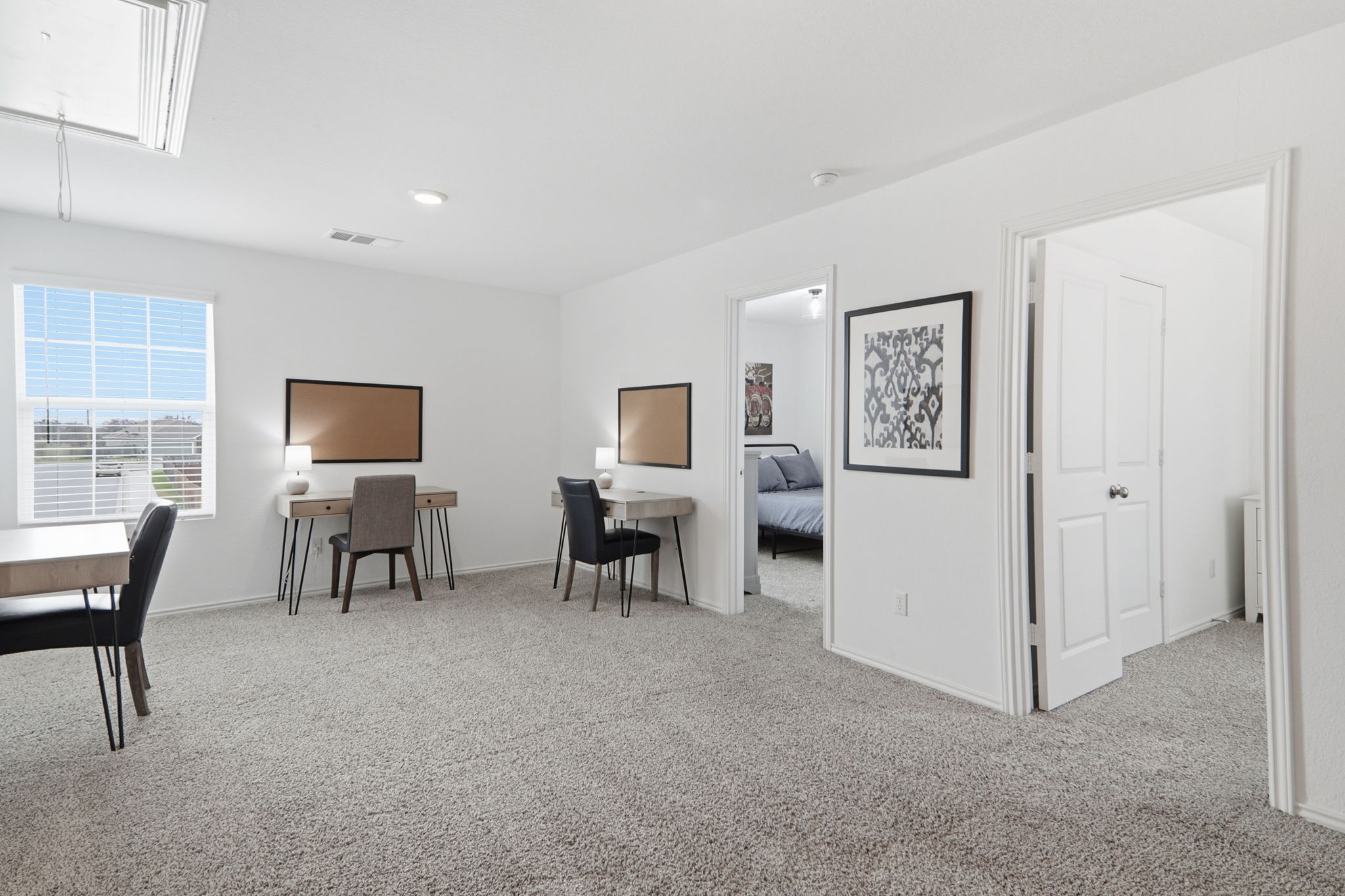 1200 Rio Frio Lane Georgetown, TX 78626 - Photo 19 of 25 Office featuring attic access, light carpet, and recessed lighting