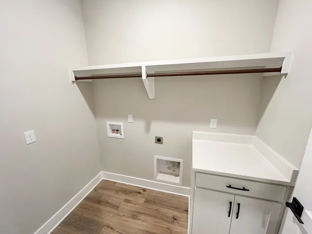 a close view of closet