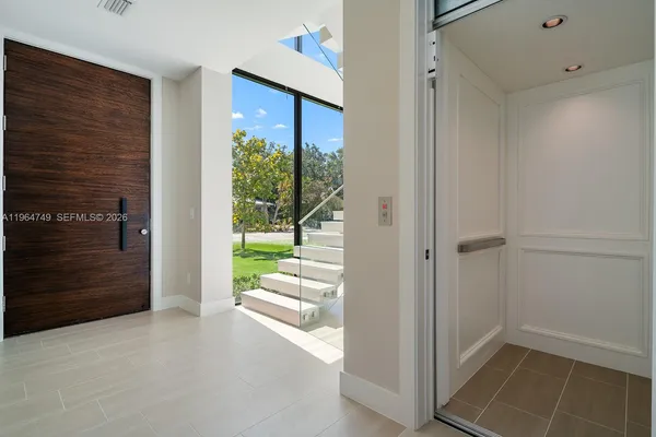 a view of an entryway door