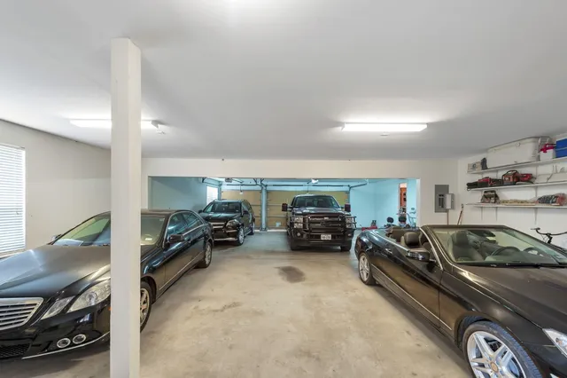 a view of a car garage