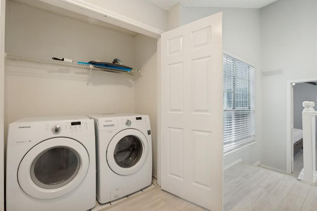 4050 Frankford Road, Unit 908 Dallas, TX 75287 - Photo 11 of 24 Dedicated laundry closet with wire shelving