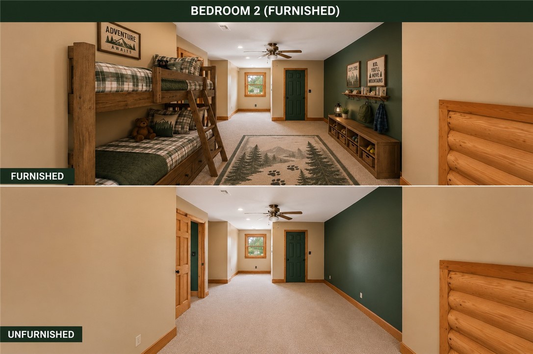 414 Devon Way Anderson, SC 29621 - Photo 23 of 50 A versatile sleeping space featuring a charming bunk bed and carpeted flooring for comfort.