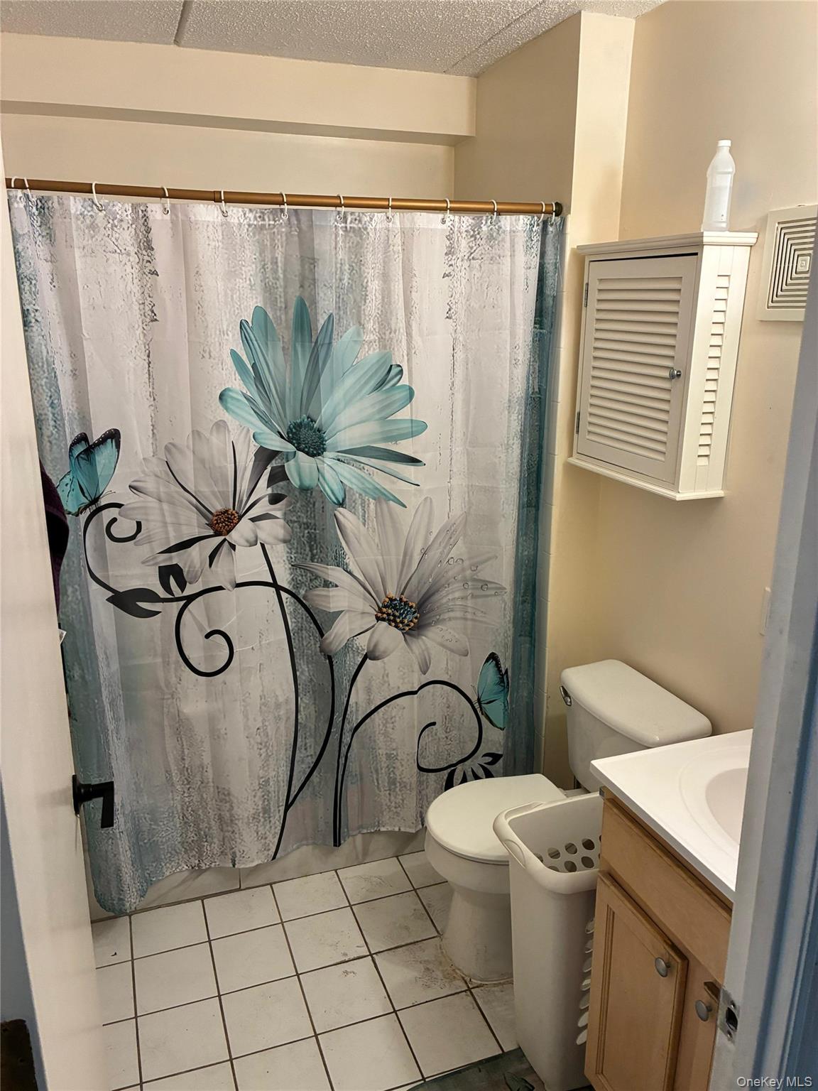 21 Renaissance Court Brooklyn, NY 11206 - Photo 7 of 21 a bathroom with a toilet and a shower curtain