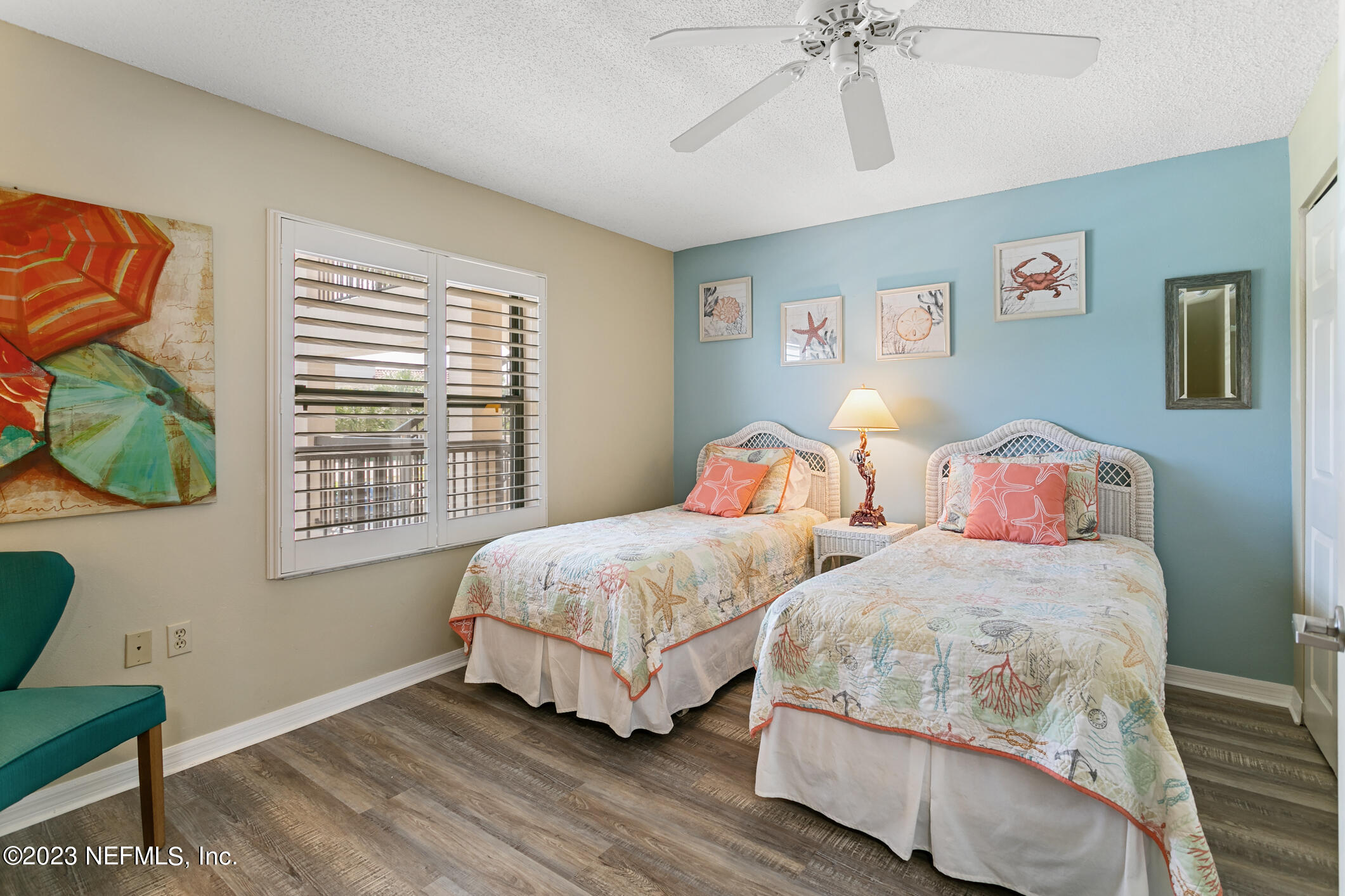 4250 Florida A1A, Unit I26 St. Augustine, FL 32080 - Photo 23 of 49 a bedroom with two beds and a window