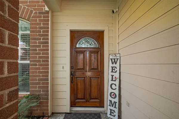 a front view of a building with entryway