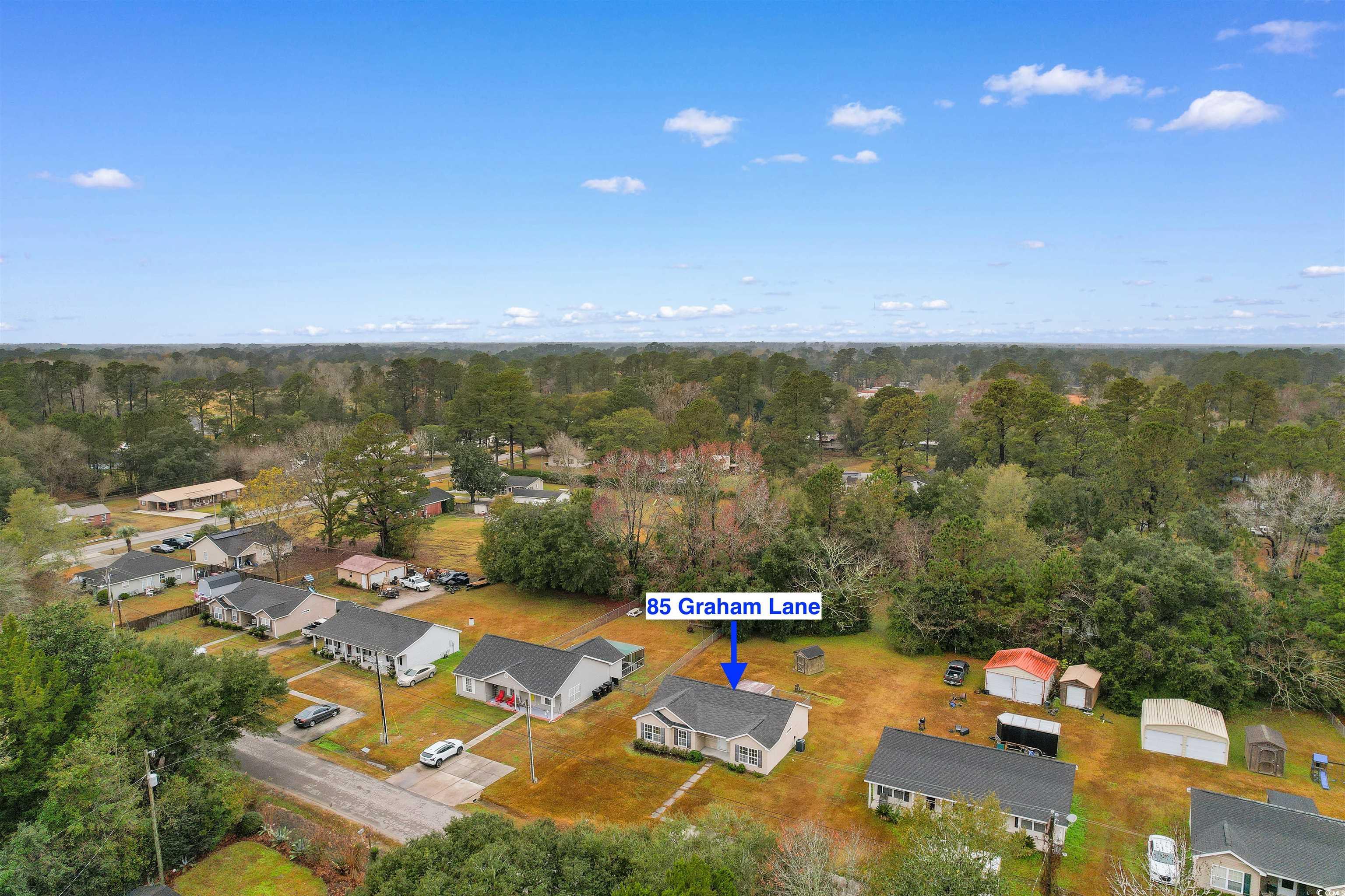 85 Graham Road Georgetown, SC 29440 - Photo 35 of 39 Aerial view of property and surrounding area featuring nearby suburban area