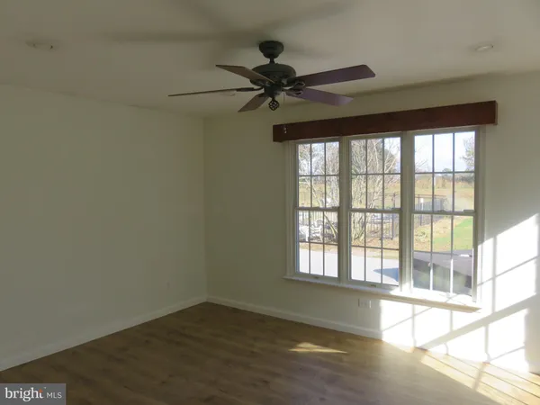 a view of a chandelier in big room