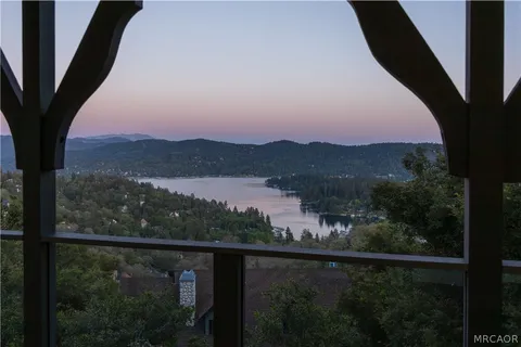 a view of a city from a balcony