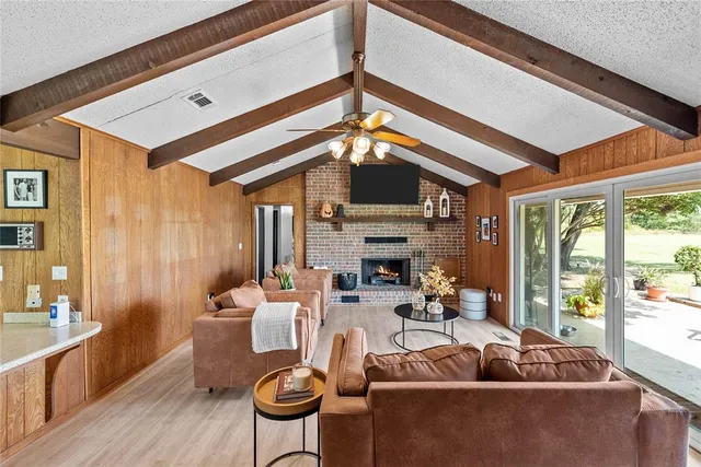 a room with furniture