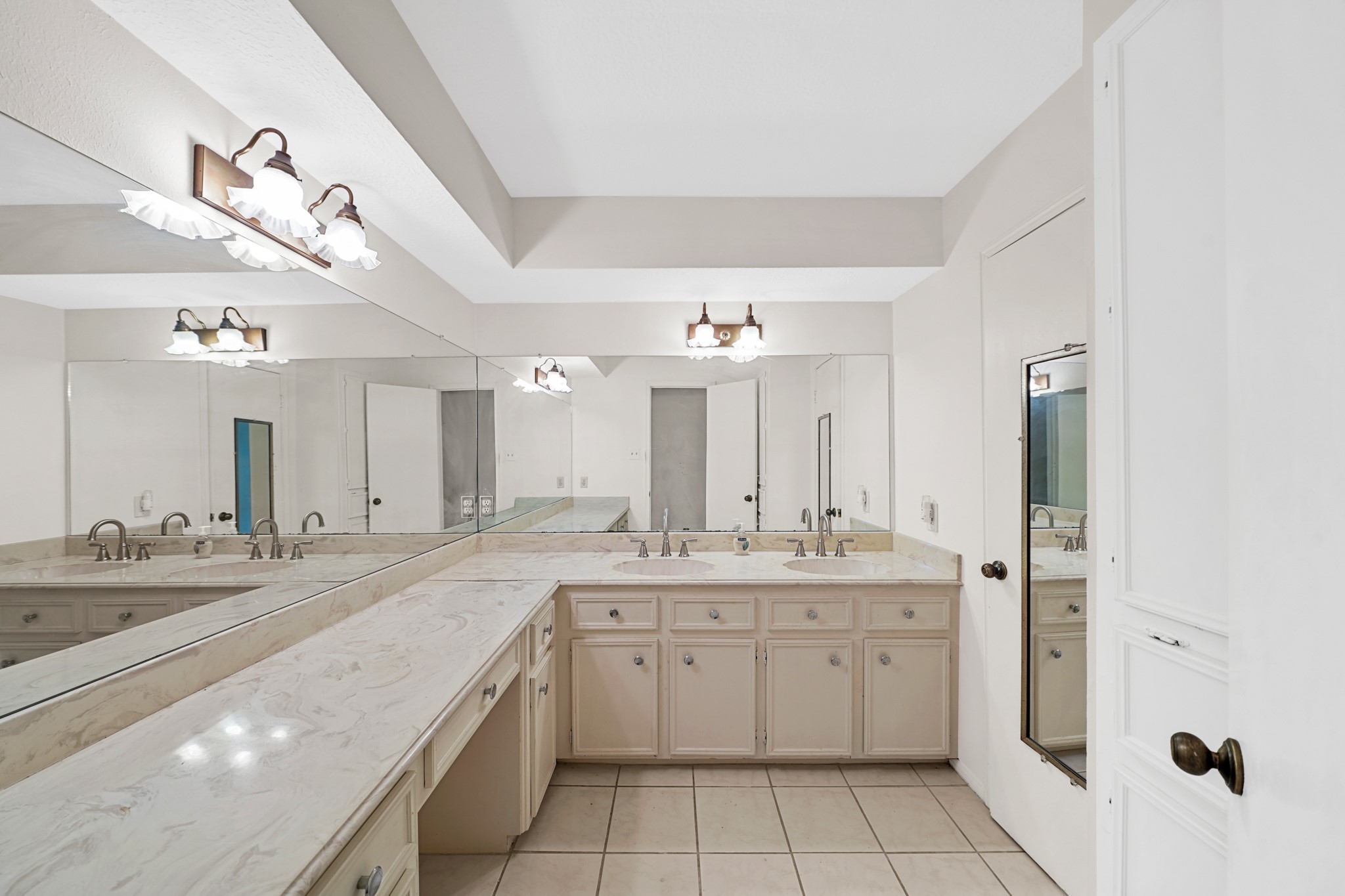 1706 Durfey Lane Katy, TX 77449 - Photo 24 of 29 a spacious bathroom with a double vanity sink mirror and