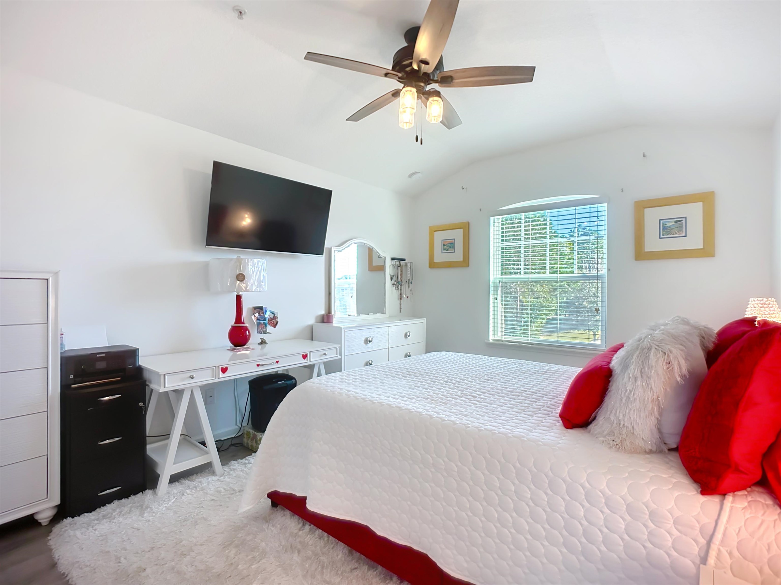 193 Paradas Place St. Augustine, FL 32092 - Photo 34 of 44 a bedroom with a bed and a flat screen tv