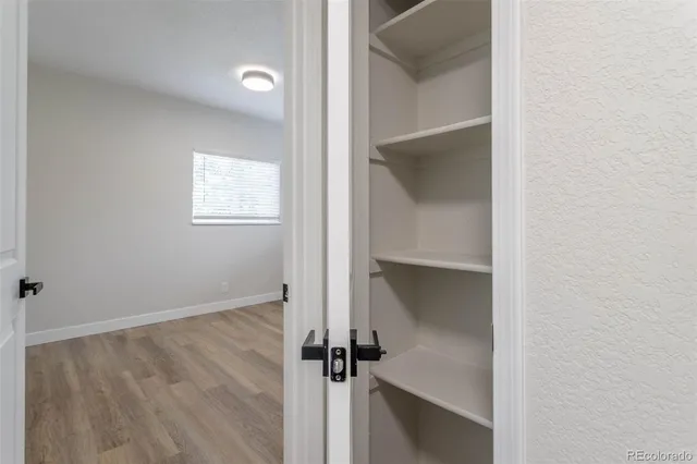 a view of a walk in closet