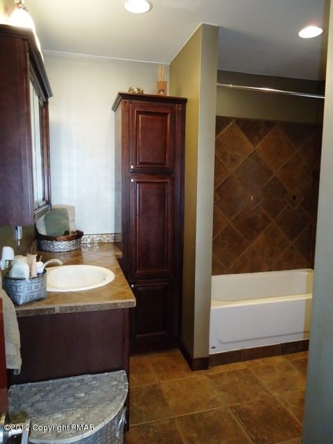 1415 Davids Road Effort, PA 18330 - Photo 11 of 35 a bathroom with a tub and a sink