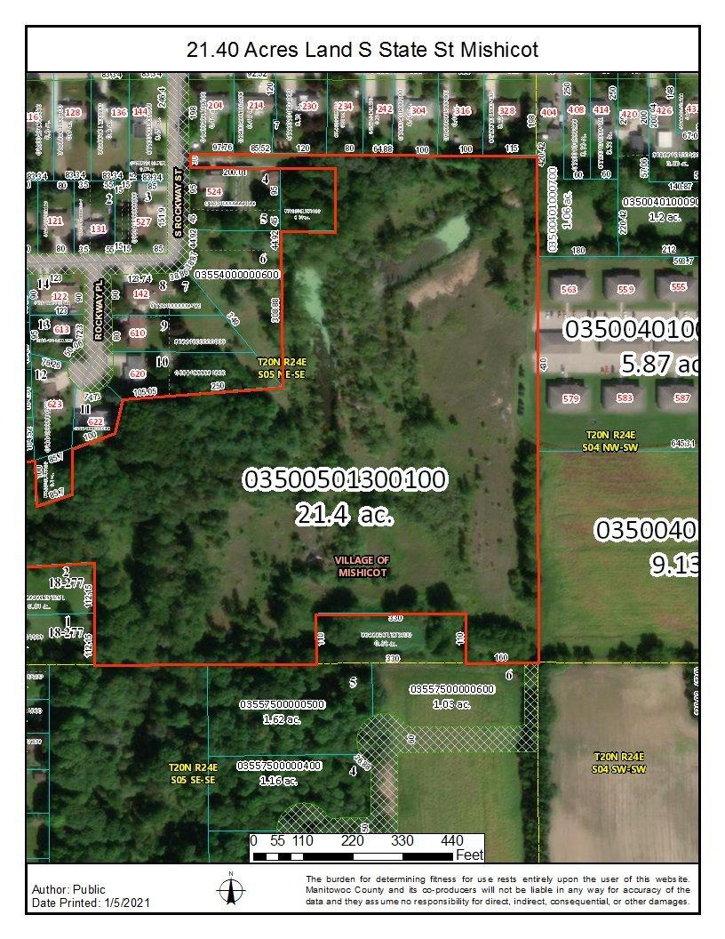 Aerial Map 21.40 Acres land S State St M