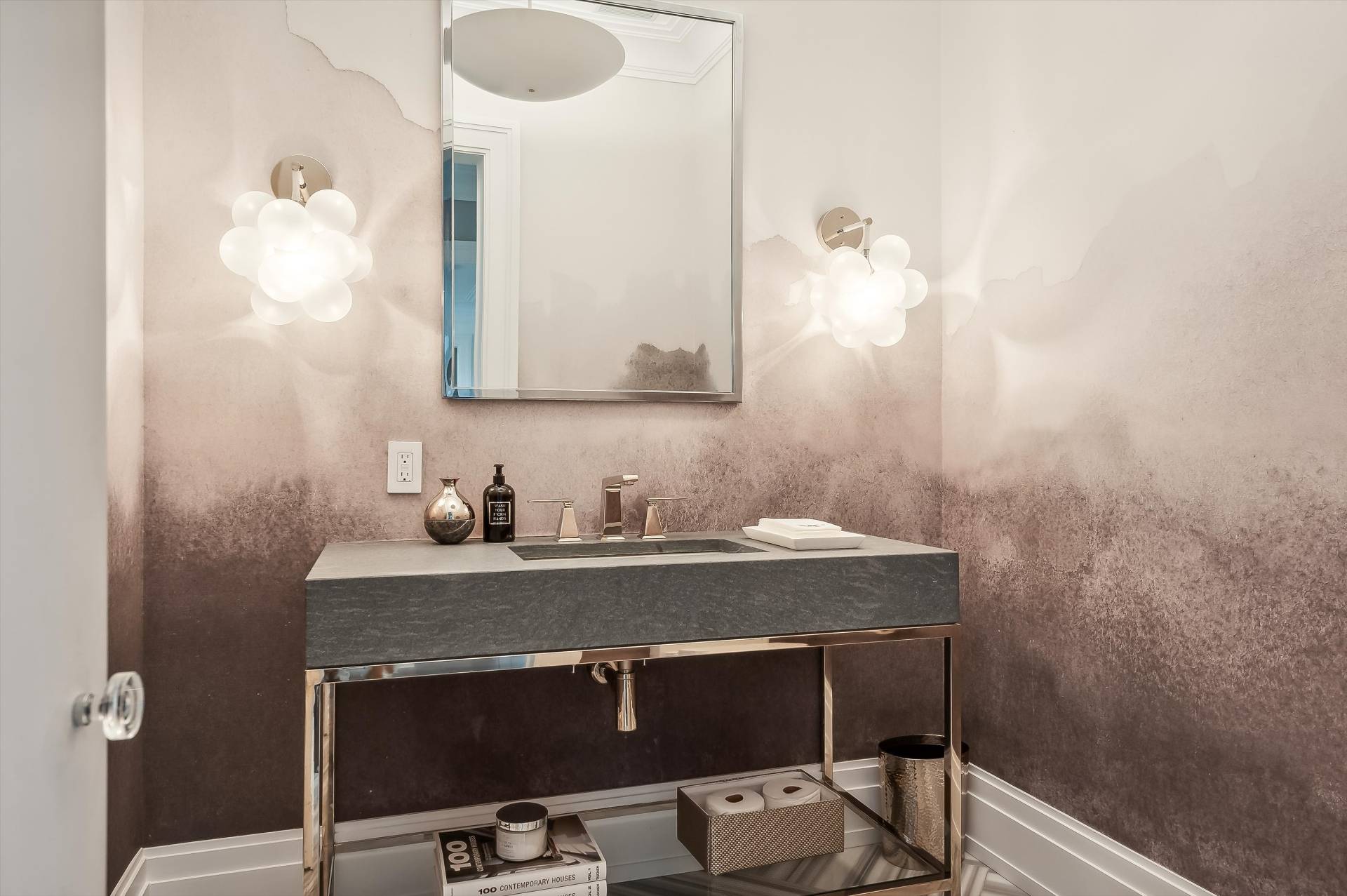 80 Cobb Road Water Mill, NY 11976 - Photo 13 of 35 a bathroom with a sink a mirror and a toilet