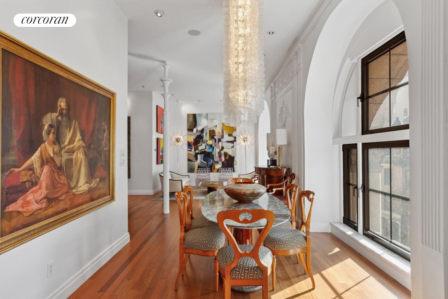 253 West 73rd Street, Unit 5F Manhattan, NY 10023 - Photo 7 of 19 a view of a dining room with furniture window and wooden floor