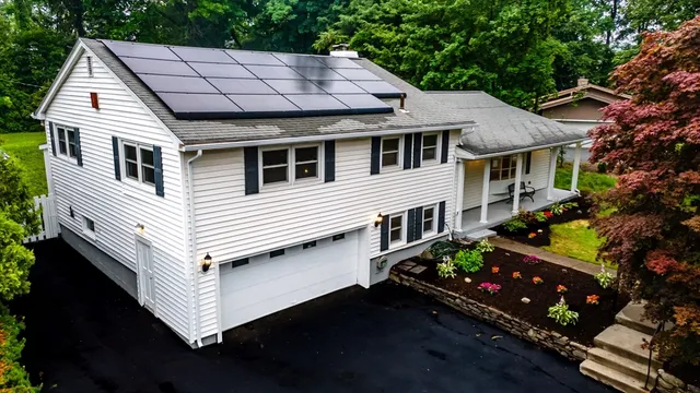 a house view with a garden space
