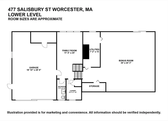 $4,900 | 477 Salisbury Street, Worcester, MA 01609
