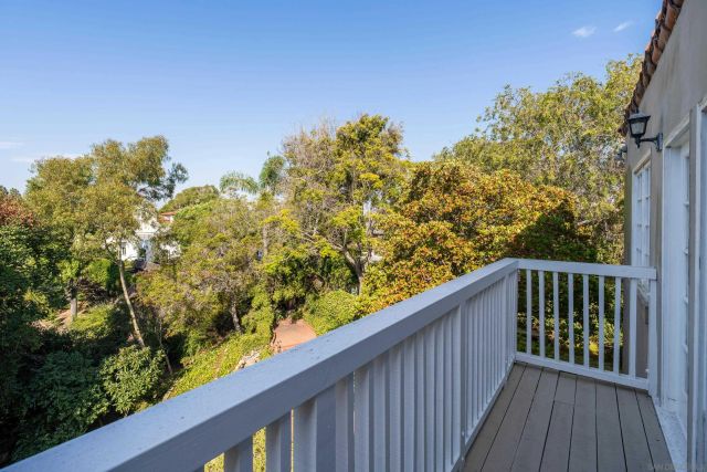 a balcony with view