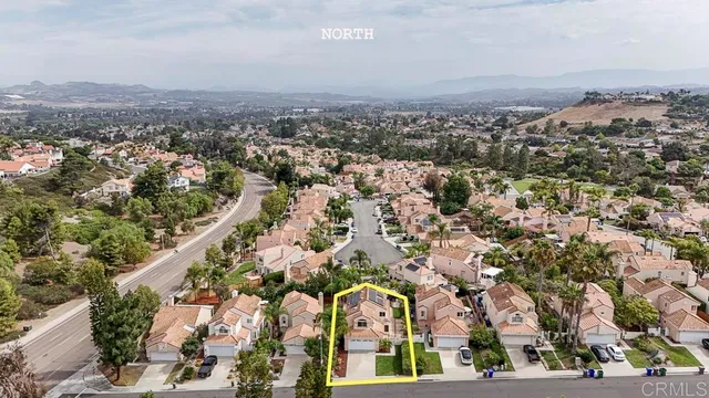 an aerial view of multiple house