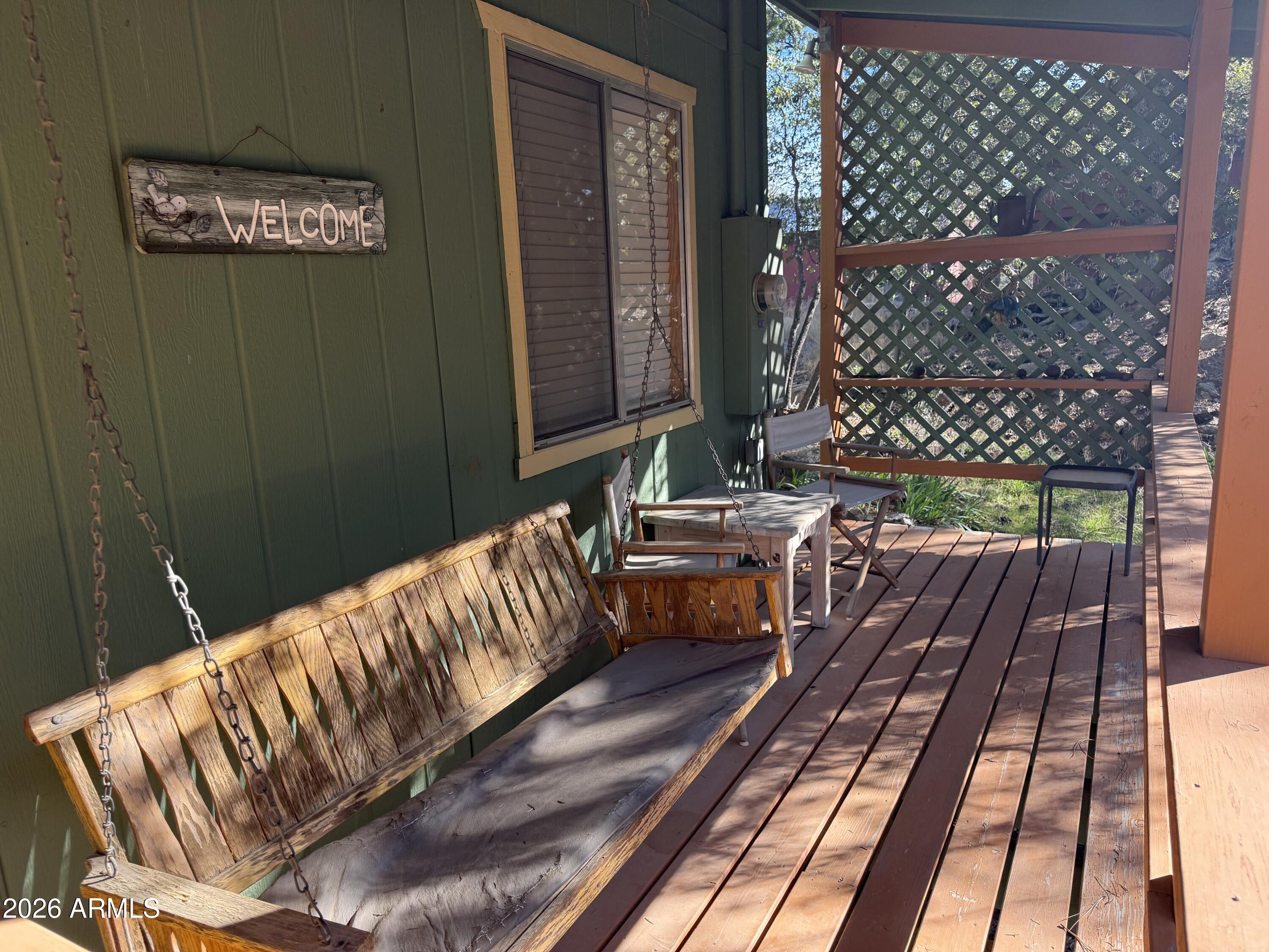 23487 Manzanita Road Crown King, AZ 86343 - Photo 19 of 45 a view of balcony with furniture