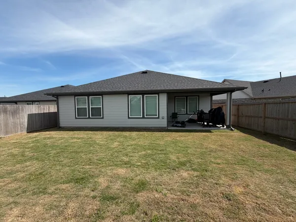 a backyard of a house