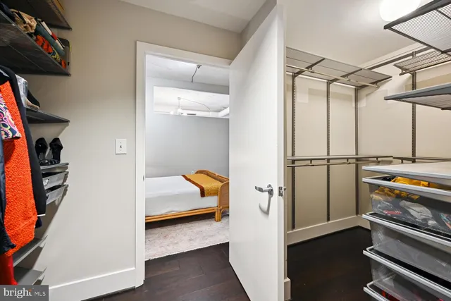 a view of walk in closet