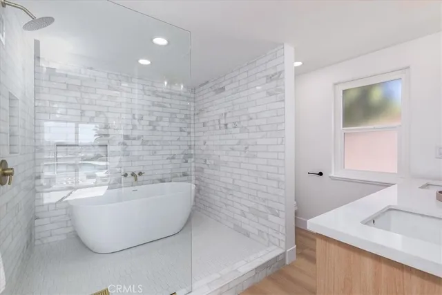 a bathroom with a sink and a bathtub