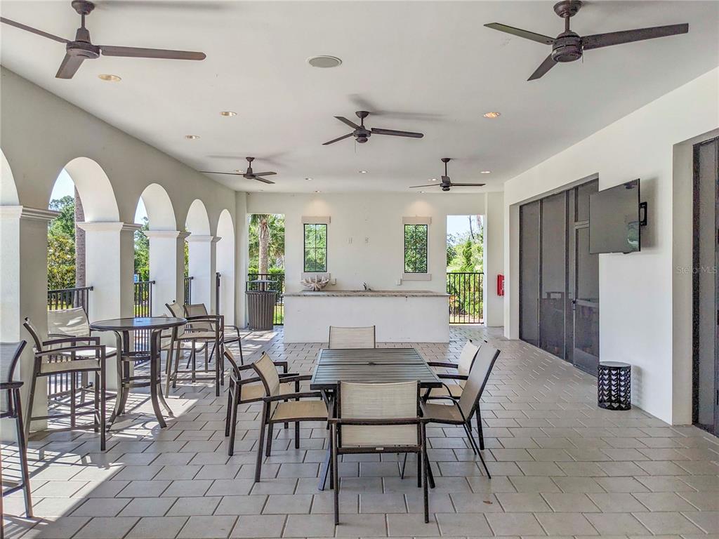 3324 Big Sky Way Lakewood Ranch, FL 34211 - Photo 42 of 49 a view of a dining room with furniture and a large window