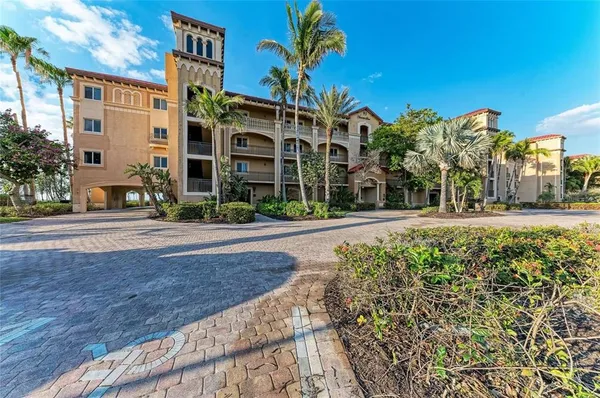 a front view of a building with street view