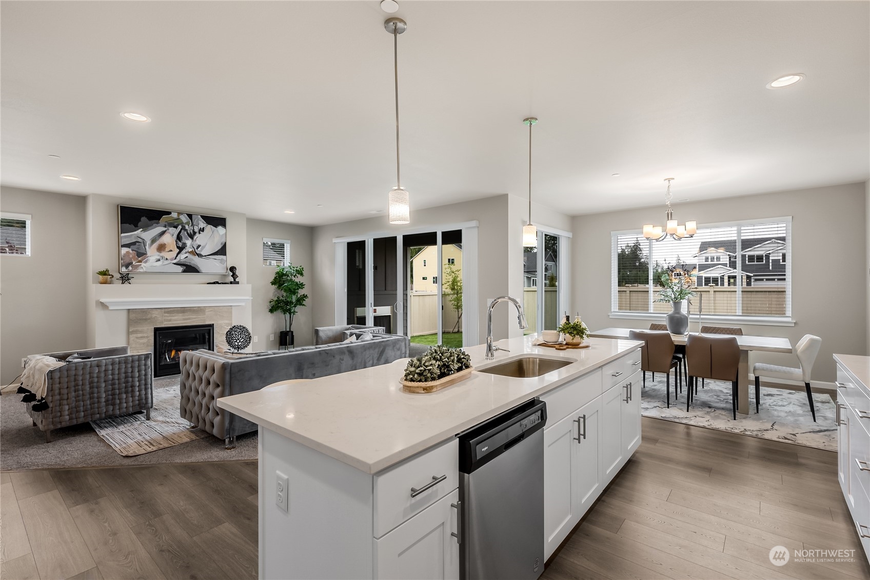 3040 Stephanie Loop Northeast Lacey, WA 98516 - Photo 4 of 14 a view of living room with furniture and fireplace