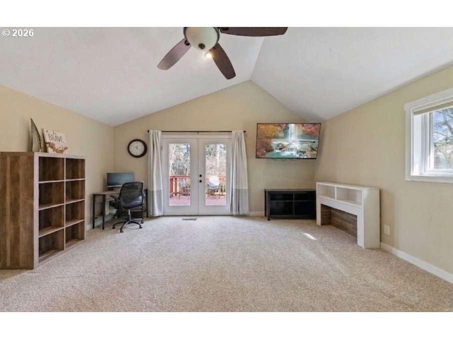 7624 Shady Way Southeast Turner, OR 97392 - Photo 25 of 48 a living room with furniture and a fireplace