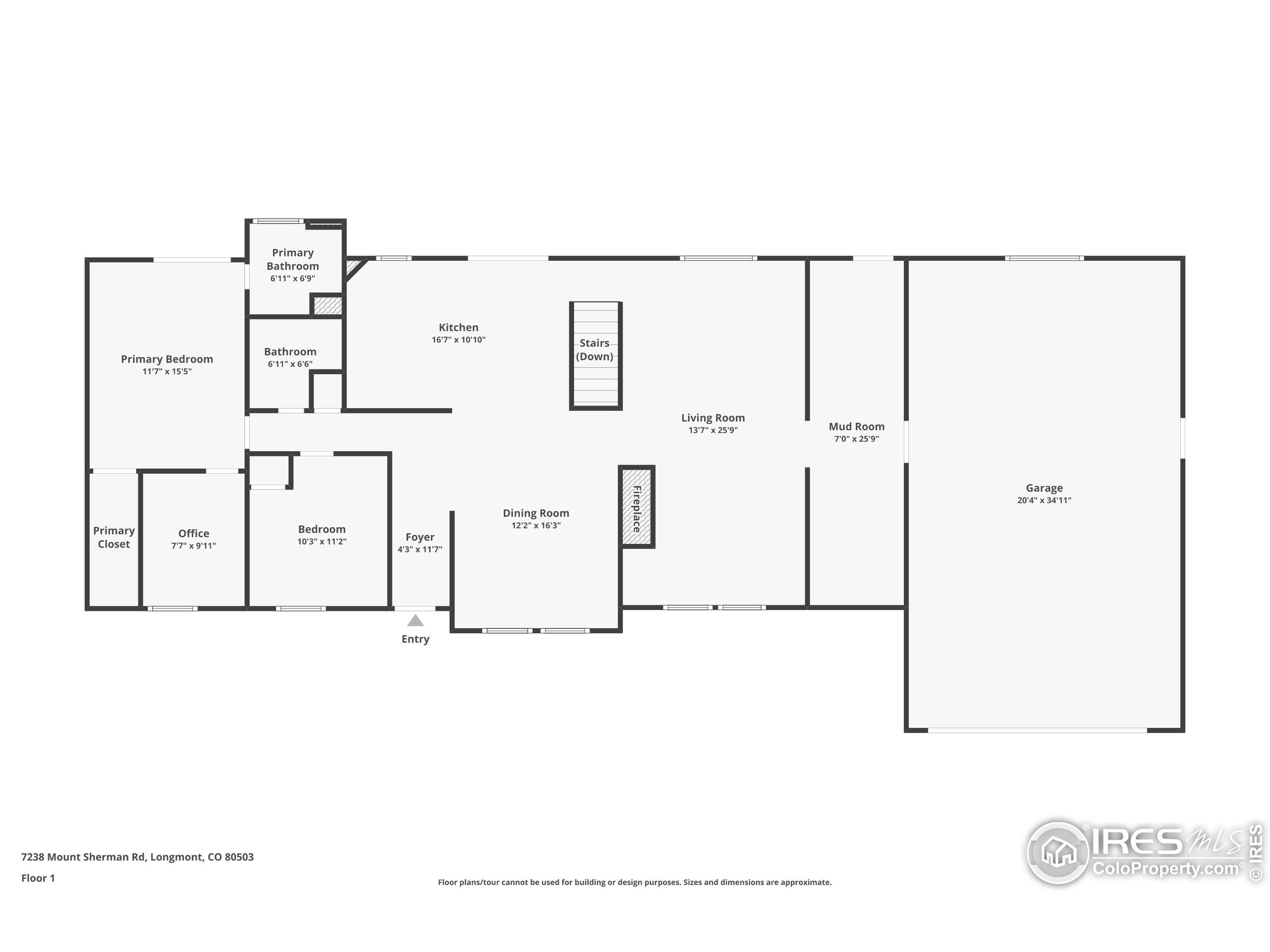 7238 Mt Sherman Road Longmont, CO 80503 - Photo 46 of 48 a picture of a floor plan