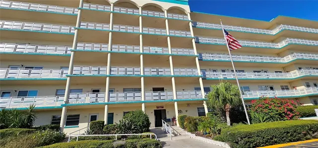 a front view of a building