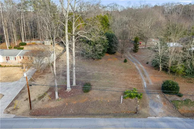 a view of a yard with an outdoor space