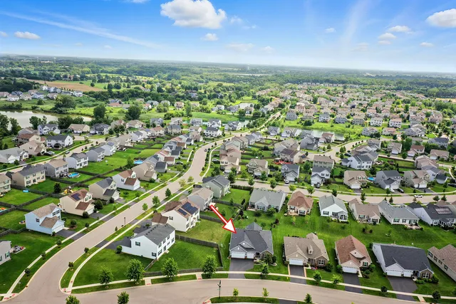 an aerial view of a city