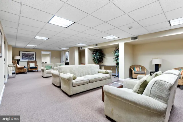 a living room with furniture and a couch